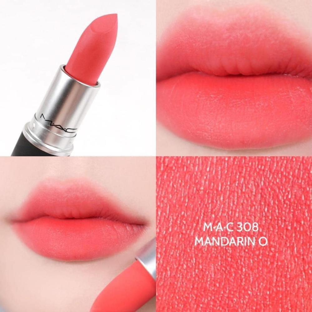 MAC Powder Kiss Lipstick 3g #308 Mandarin O  , MAC Powder Kiss Lipstick 3g #308 Mandarin O   ราคา , MAC Powder Kiss Lipstick 3g #308 Mandarin O   รีวิว